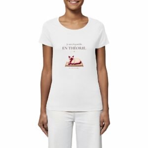 Je suis disponible. En theorie. Lightweight womens Tshirt