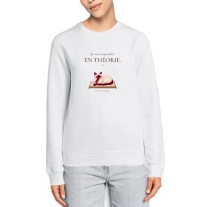 Je suis disponible. En theorie. Lightweight Unisex Sweatshirt